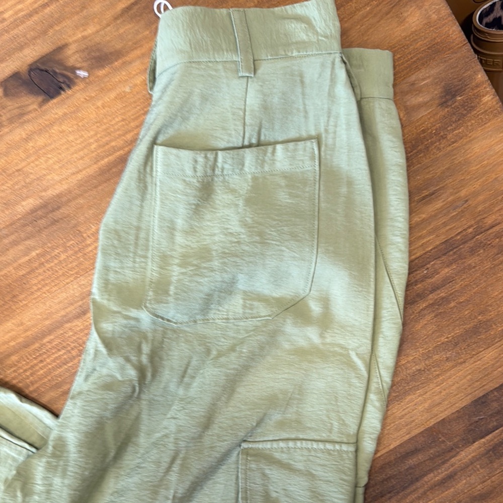 RAMY BROOK EMIL PANT SIZE 2 NWT Olive Green Wide-Leg Cargo Pants LOOK! - Picture 4 of 8